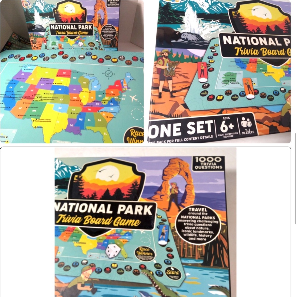 National Parks Family Kids Board Game Second Edition Travel Educational